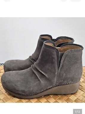 Dansko Gray Nubuck Bootie Size 41